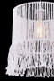 Opviq Ness Macrame Lámpara de Araña Blanca